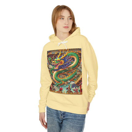 Tibetan Dragon Over Kabuki Duel Hoodie