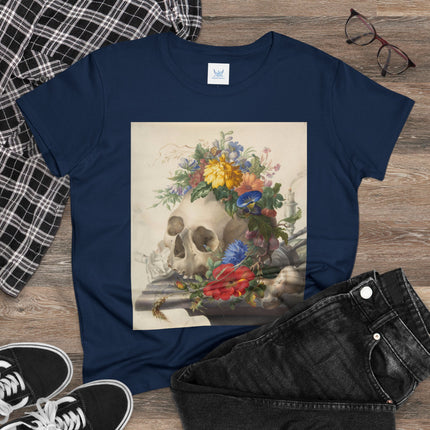 Vanitas Still Life by Herman Henstenburgh Women's Midweight Cotton Tee