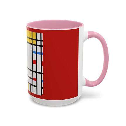 Place de la Concorde by Piet Mondrian Colorful Mugs (11oz, 15oz)