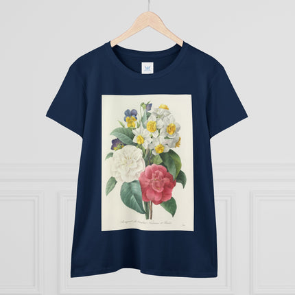 Choix des plus belles fleurs, Plate 015 by Pierre Joseph Redouté Women's Midweight Cotton Tee