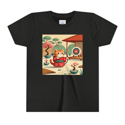 Archer Kitten in the Zen Garden Youth Short Sleeve Tee