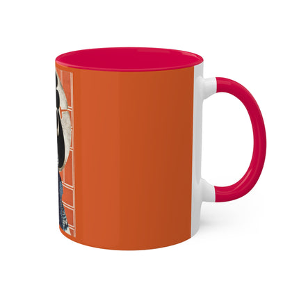 The Actor Bandō Hikosaburō V and the Mo troupe by Tsukioka Yoshitoshi Colorful Mugs, 11oz