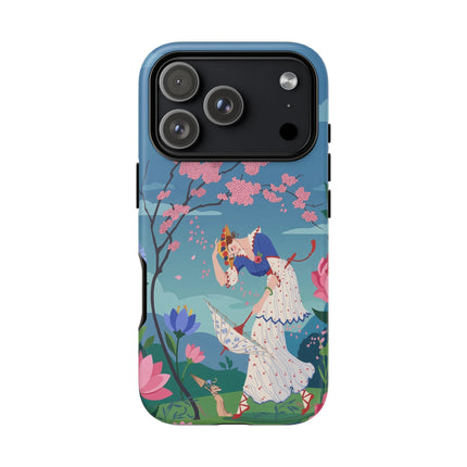 🌸☂️ The Lady Of The Falling Blossoms Phone Case – Art Deco Garden Whimsy