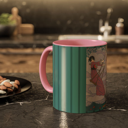 La balançoire by Georges Lepape Colorful Mugs (11oz, 15oz)