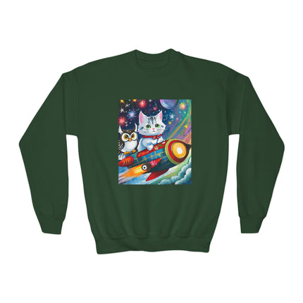 Flight of Fancy Youth Crewneck Sweatshirt – Imagination, Adventure & Cosmic Fun