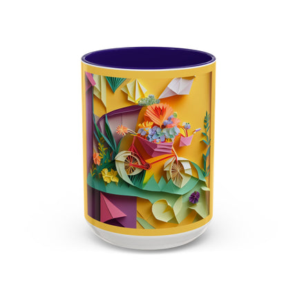 Origami Bicycle Colorful Mugs (11oz, 15oz)