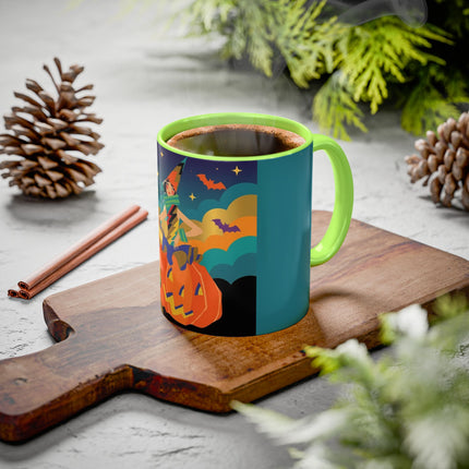 🌙🎃 The Witch Of Crescent Moon Pumpkin Colorful Mug – Colorful Halloween Charm