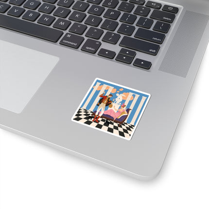 🐈🏛️ The Grand Salon Courtship Kiss-Cut Stickers – Art Deco Neoclassical Romance