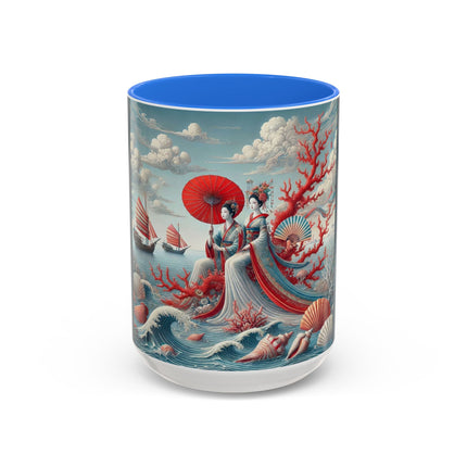 Ladies by the Quiet Sea Colorful Mugs (11oz, 15oz)