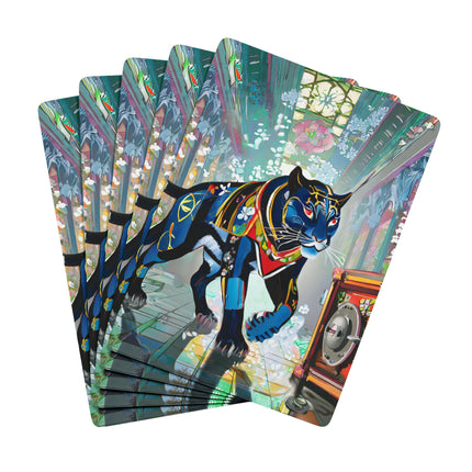 Cyber Panther's Hunt Playing Cards