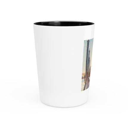 Gondola Moorings on the Grand Canal by John Singer Sargent Ceramic Shot Glass