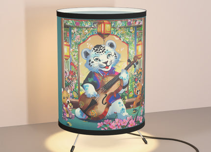 Melodies of the Snow Lion Cub Tripod Lamp