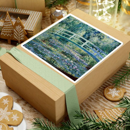 Water Lilies and Japanese Bridge by Claude Monet Kiss-Cut Stickers (4 Sizes)