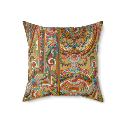 XVIII Siecle 2 by Auguste Racinet Spun Polyester Square Pillow
