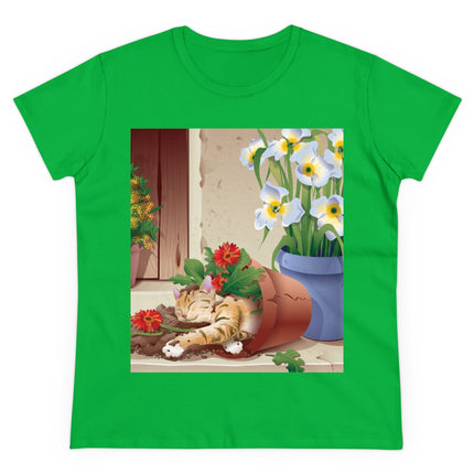 Blooming Serenity Women's Midweight Cotton Tee