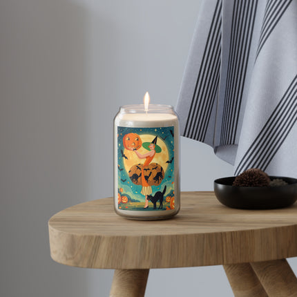 🦇🎃 The Witch Of Batwing Pumpkin Hollow Scented Soy Candle – Moonlit Halloween Charm
