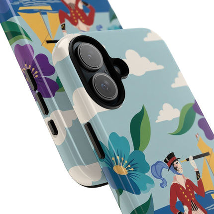 🌊🔭 The Lady Of The Seaside Lookout Phone Case – Art Deco Nautical Adventure