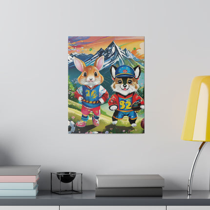Animal Athletes Matte Canvas, Stretched, 0.75"