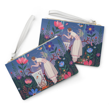 🐠🌸 The Enchanted Aquarium Garden Clutch Bag – Art Deco Underwater Fantasy