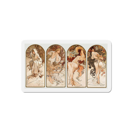 The Seasons by Alphonse Maria Mucha Die-Cut Magnets (5 Sizes)