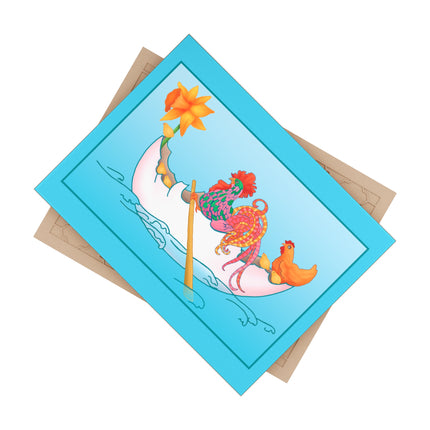 A Rooster's Seafaring Adventure Ceramic Tile