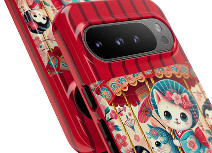 Geisha Kitten's Enchanted Carousel Phone Cases
