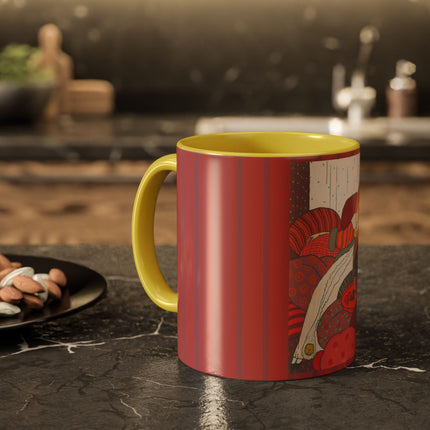 Les Coussins by Georges Lepape Colorful Mugs (11oz, 15oz)