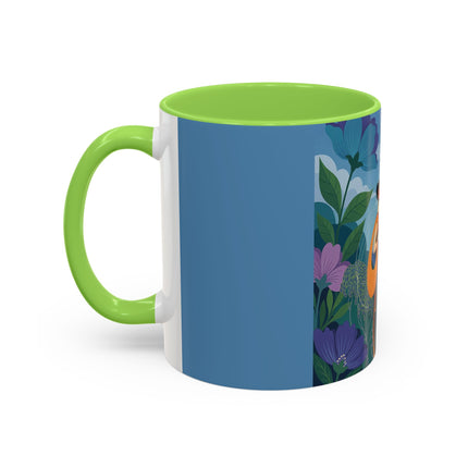 The Lady And The Sea Breeze Colorful Mugs – Art Deco Coastal Serenity