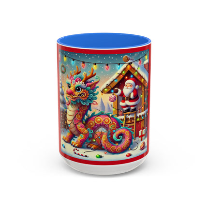 Playful Dragon's Christmas Colorful Mugs (11oz, 15oz)