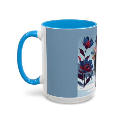 🎁🌺 The Christmas Gift Garden Stroll Colorful Mug – Art Deco Holiday Fantasy