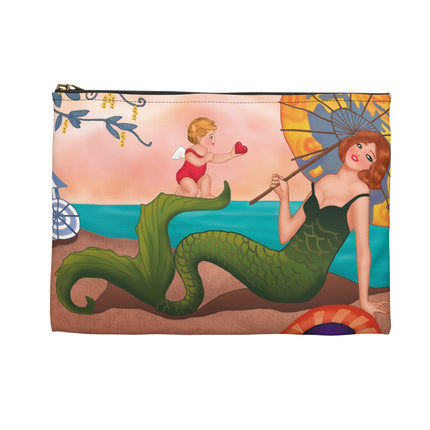 Mermaid with Parasol and Cupid by George Barbier Accessory Pouch