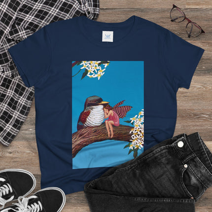 Magnolia Fairy and the Woodland Bird Cotton Tee