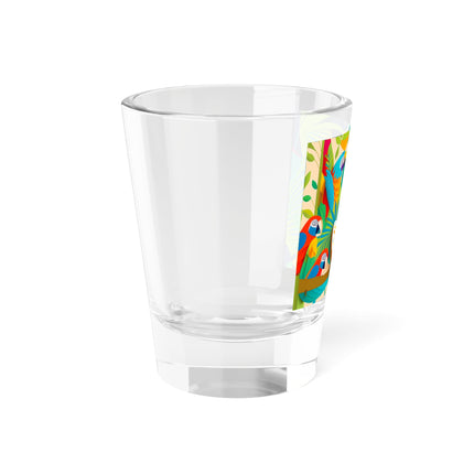 Colorful Macaws Shot Glass, 1.5oz