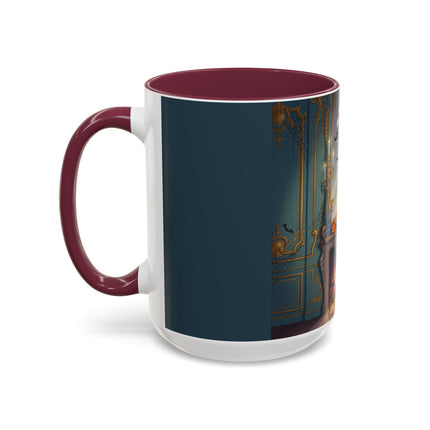 🕯️🎃 The Moonlit Manor Drawing Room Colorful Mug – Elegant Halloween Charm