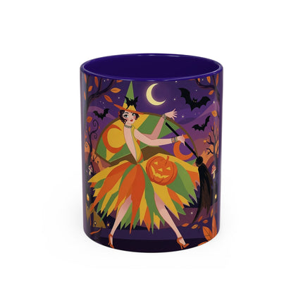 🎃🧙 The Witch Of Jack-O'-Lantern Hollow Colorful Mug – Whimsical Halloween Charm
