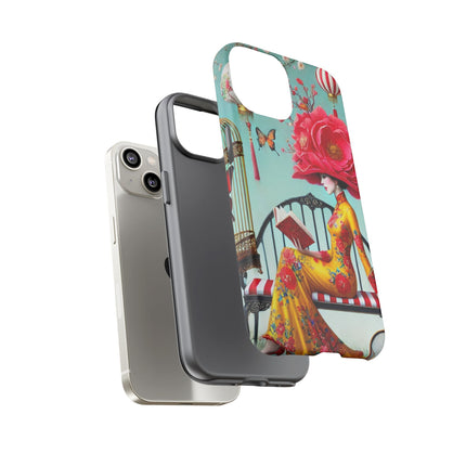 Reading In A Painted Garden Phone Cases