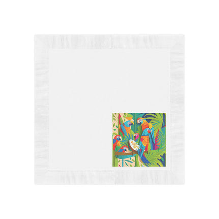 Colorful Macaws White Coined Napkins