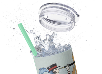 Costume de Yacht by George Barbier Skinny Tumbler with Straw, 20oz