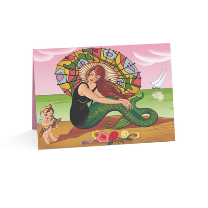 Siren Serenade by Carlo Chiostri Greeting Cards (1, 10, 30, and 50pcs)