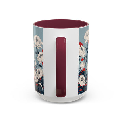 ❤️🌺 The Scarlet Parasol Spectacle Colorful Mug – Art Deco Fashion Elegance