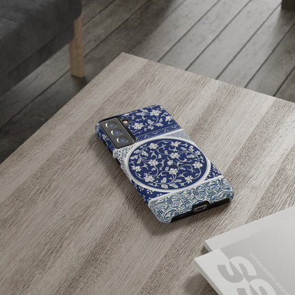 Blue Flower Pattern by Owen Jones Phone Cases