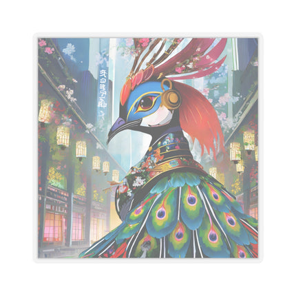 Techno Plumes Kiss-Cut Stickers (4 Sizes)