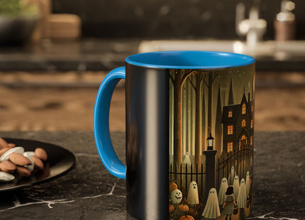 Ghostly Welcome – A Halloween Night Colorful Mugs (11oz, 15oz)