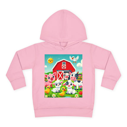 Happy Barnyard Morning Toddler Pullover Fleece Hoodie