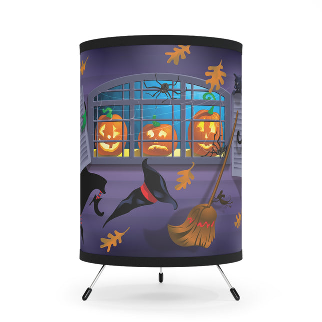 Whimsical Halloween Mischief Tripod Lamp