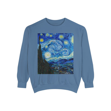 The Starry Night by Vincent Van Gogh Garment-Dyed Sweatshirt
