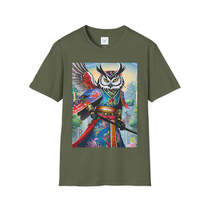 Cyberpunk Samurai Owl Softstyle T-Shirt