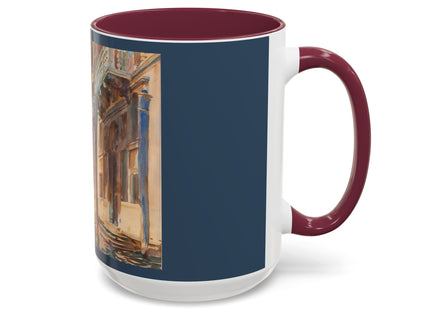 Gondola Moorings on the Grand Canal by John Singer Sargent Colorful Mugs (11oz, 15oz)