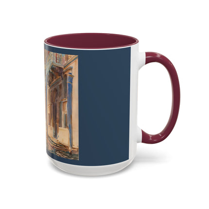 Gondola Moorings on the Grand Canal by John Singer Sargent Colorful Mugs (11oz, 15oz)