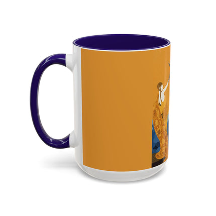 Falcon Mistress Colorful Mugs – Art Deco Majesty & Mythic Freedom